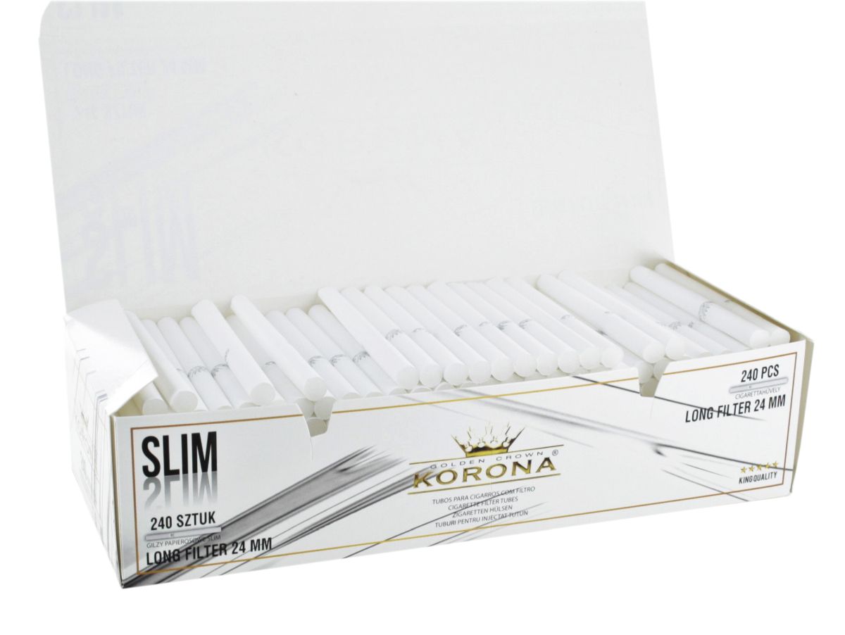 Korona Korona Slim White Long Filter 24mm Filterhülsen bei www.Tabakring.de kaufen