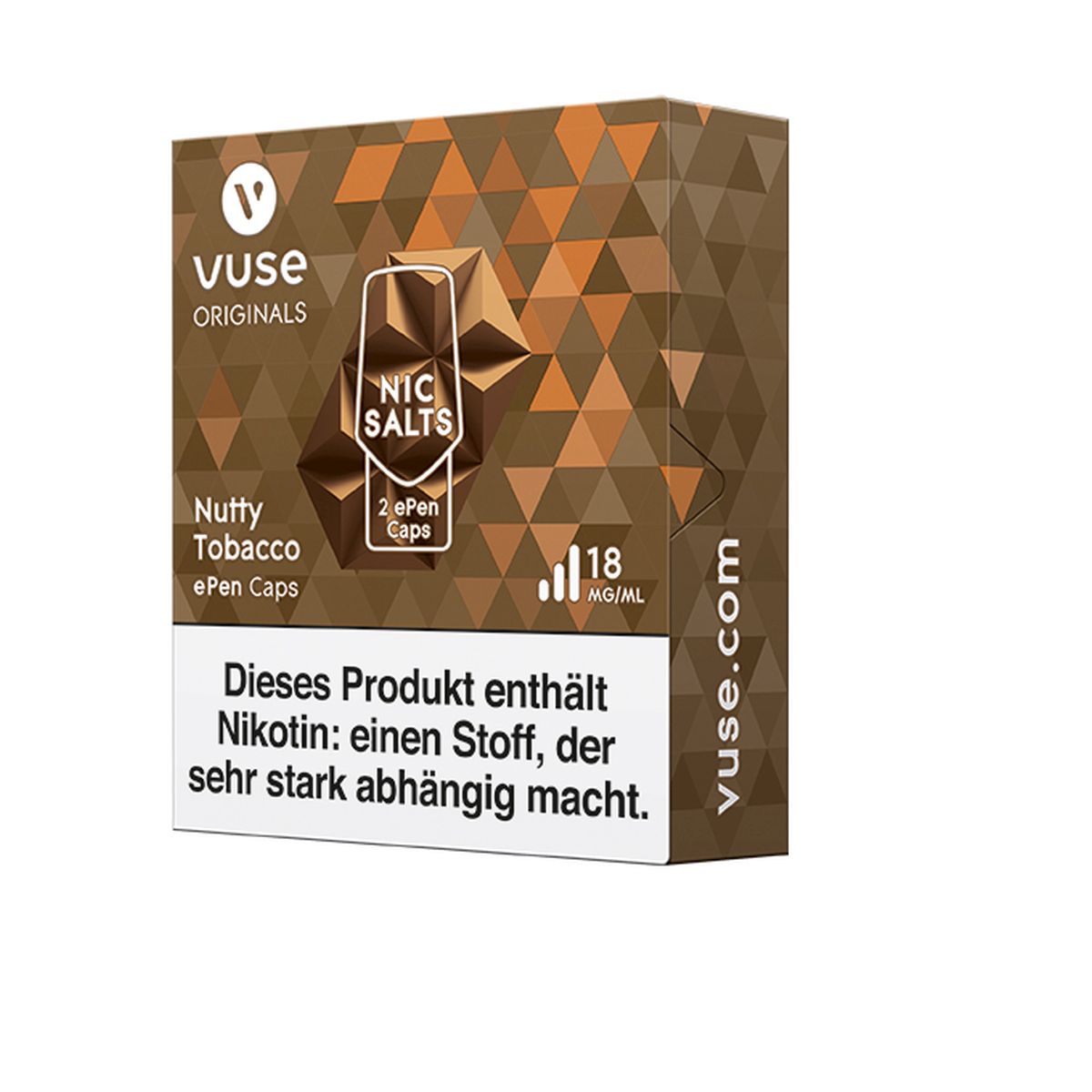 Vuse Vuse ePen Caps Nutty Tobacco Nic Salts 18mg Nikotin 2ml bei www.Tabakring.de kaufen