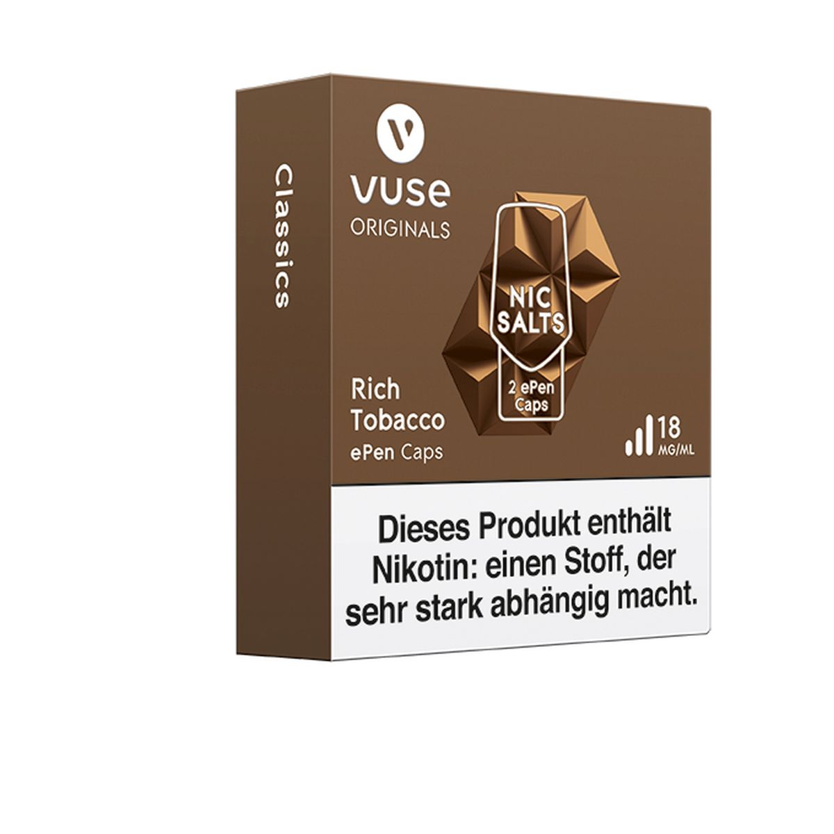 Vuse Vuse ePen Caps Rich Tobacco Nic Salts 18mg Nikotin 2ml bei www.Tabakring.de kaufen