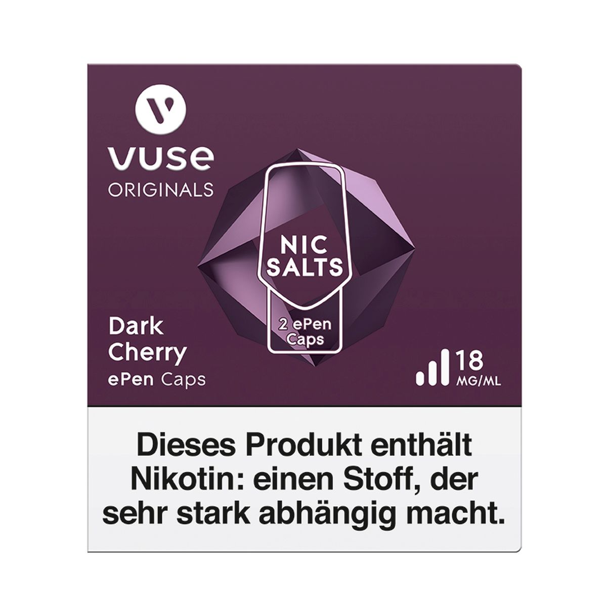 Vuse Vuse ePen Caps Dark Cherry Nic Salts 18mg Nikotin 2ml bei www.Tabakring.de kaufen