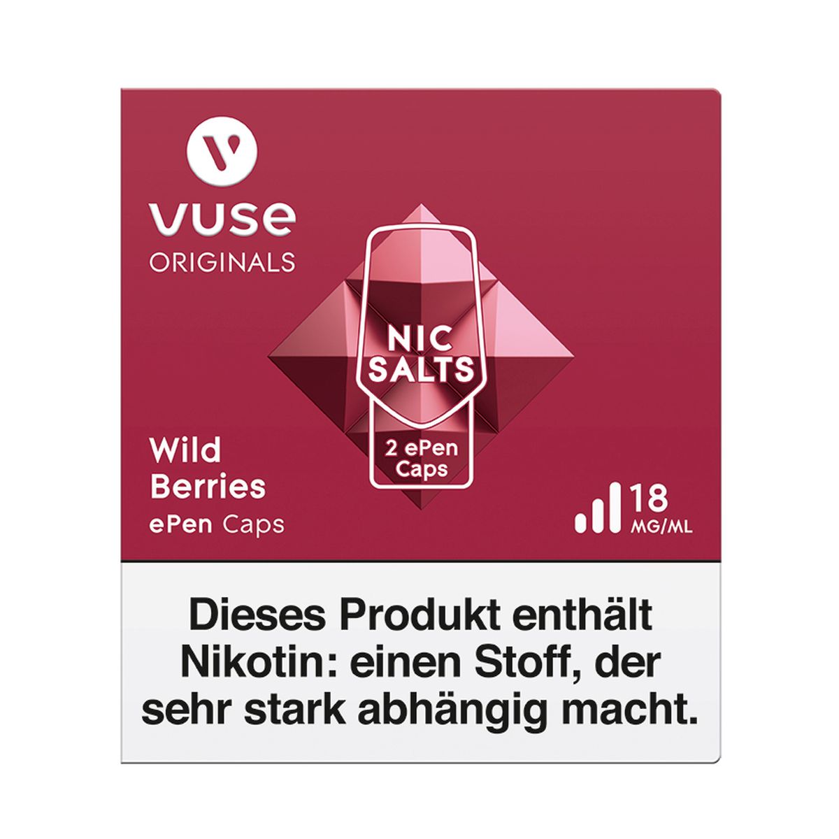 Vuse Vuse ePen Caps Wild Berries Nic Salts 18mg Nikotin 2ml bei www.Tabakring.de kaufen