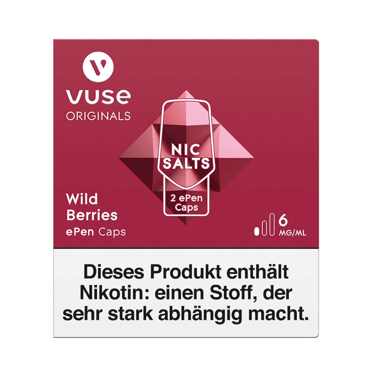 Vuse Vuse ePen Caps Wild Berries Nic Salts 6mg Nikotin 2ml bei www.Tabakring.de kaufen