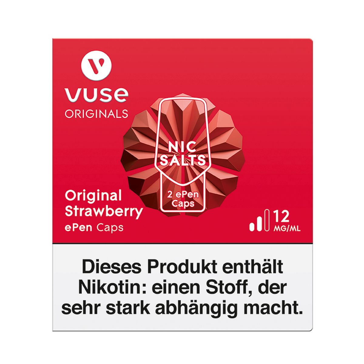 Vuse Vuse ePen Caps Original Strawberry Nic Salts 12mg Nikotin 2ml bei www.Tabakring.de kaufen