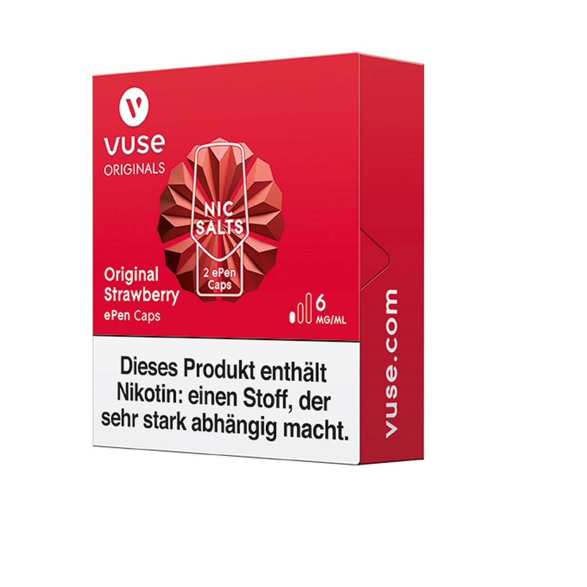 Vuse Vuse ePen Caps Original Strawberry Nic Salts 6mg Nikotin 2ml bei www.Tabakring.de kaufen
