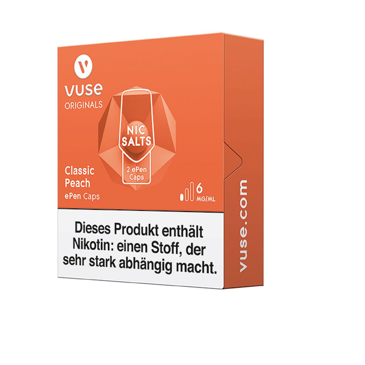 Vuse Vuse ePen Caps Classic Peach Nic Salts 6mg Nikotin 2ml bei www.Tabakring.de kaufen