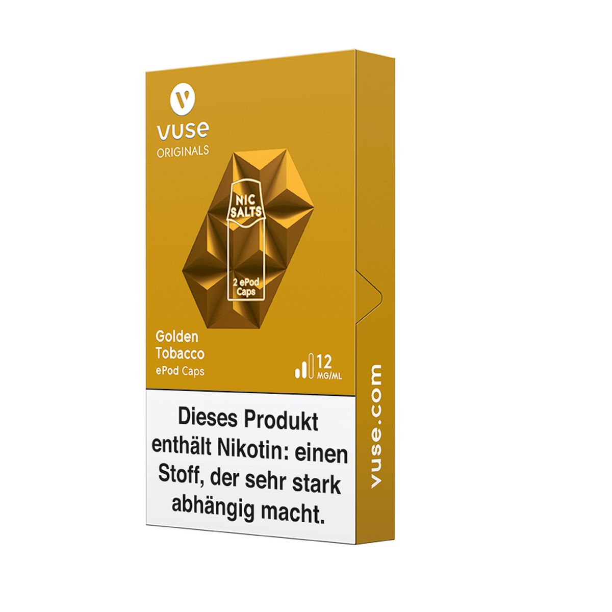 Vuse Vuse ePod Caps Golden Tobacco Nic Salts 12mg Nikotin 1,9ml bei www.Tabakring.de kaufen
