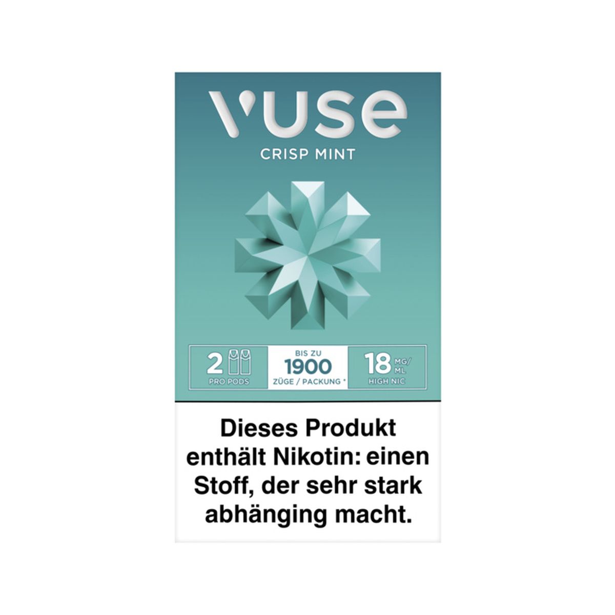 Vuse Vuse ePod Caps Crisp Mint Nic Salts 18mg Nikotin 1,9ml bei www.Tabakring.de kaufen