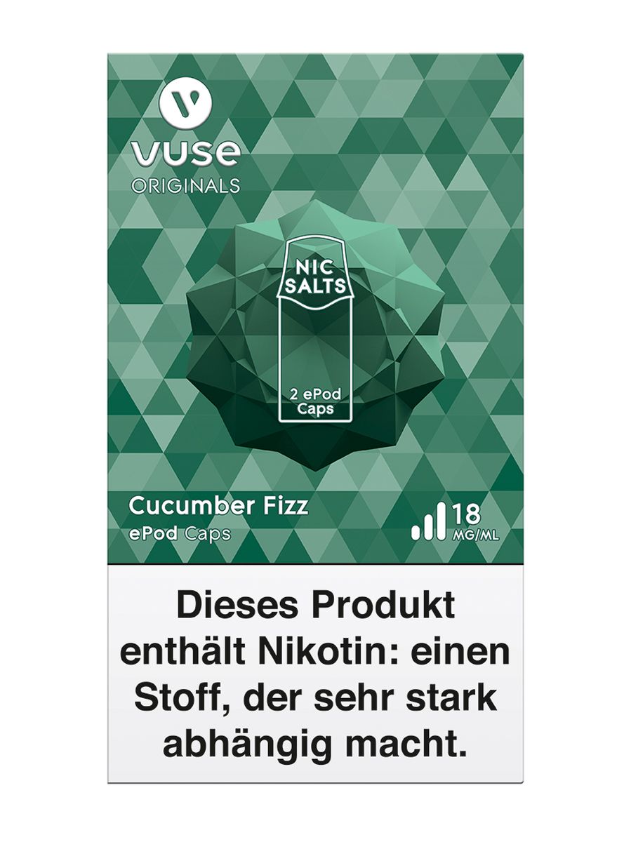 Vuse Vuse ePod Caps Cucumber Fizz Nic Salts 18mg Nikotin 1,9ml bei www.Tabakring.de kaufen