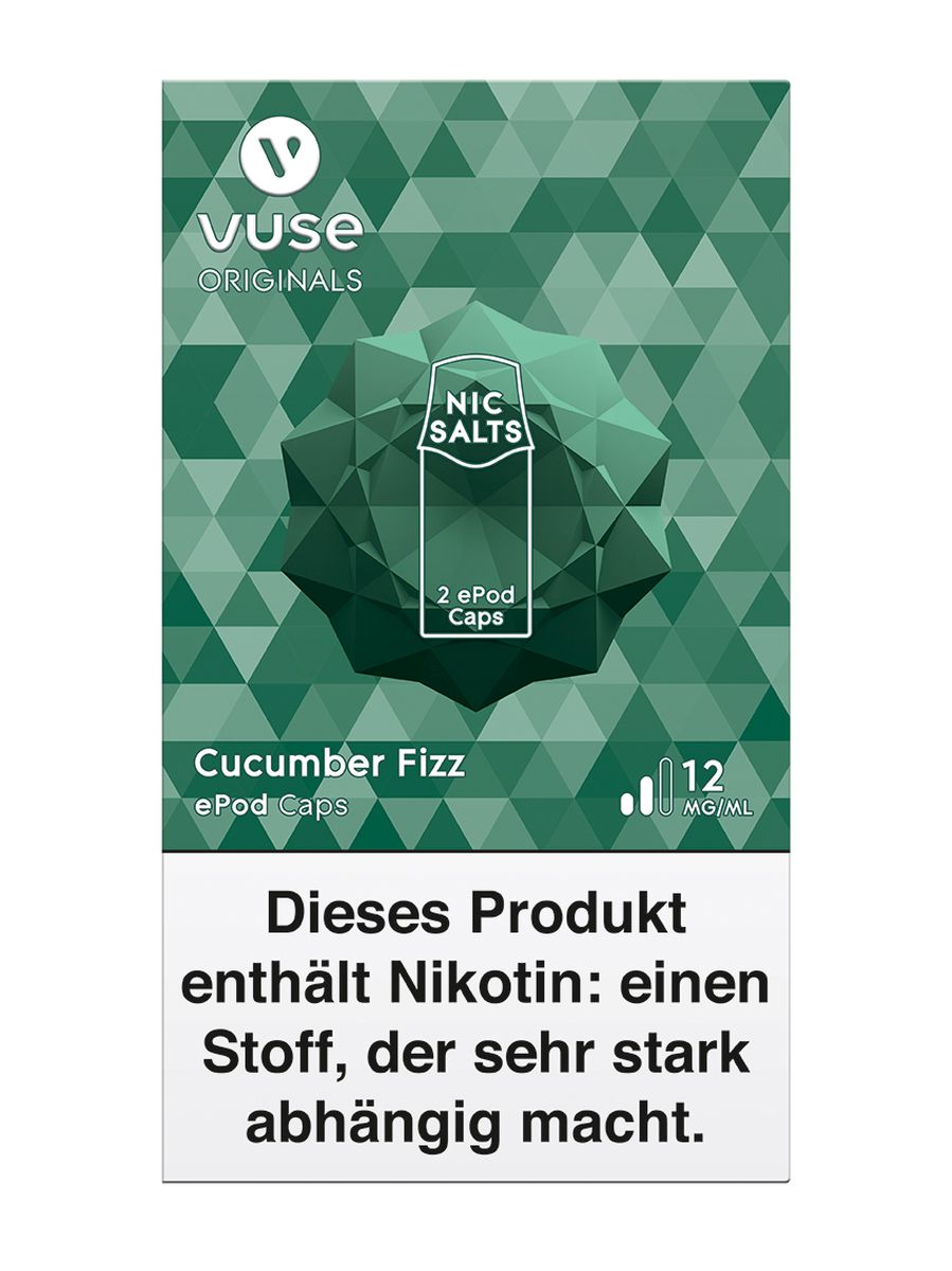 Vuse Vuse ePod Caps Cucumber Fizz Nic Salts 12mg Nikotin 1,9ml bei www.Tabakring.de kaufen