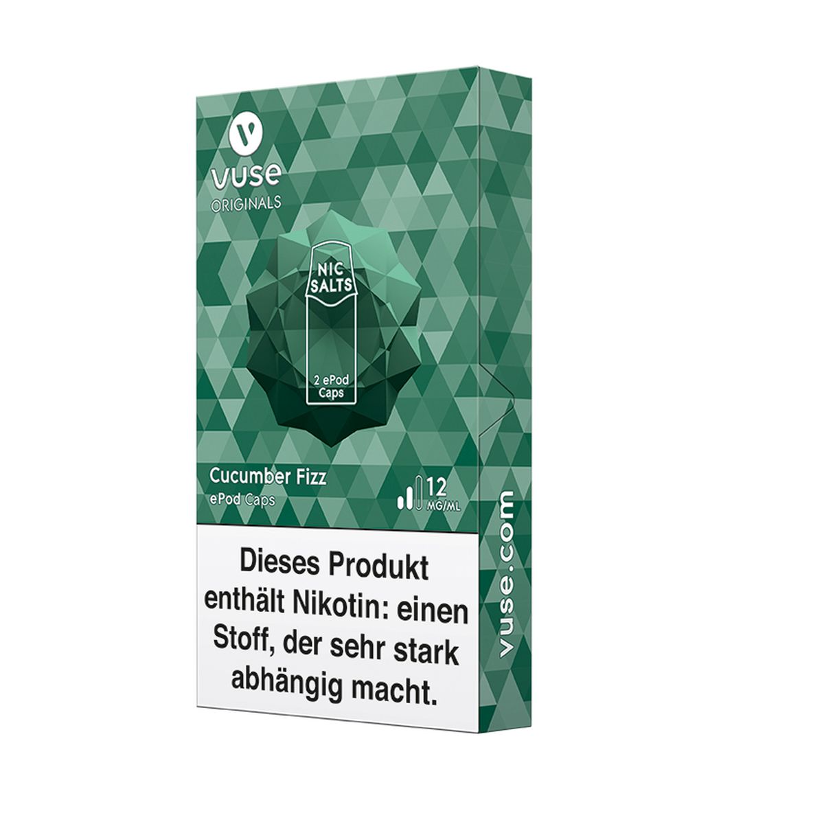 Vuse Vuse ePod Caps Cucumber Fizz Nic Salts 12mg Nikotin 1,9ml bei www.Tabakring.de kaufen