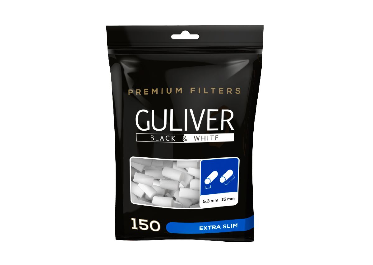 Guliwer Guliwer Premium Black & White Extra Slim Filter Tips 5,3mm bei www.Tabakring.de kaufen