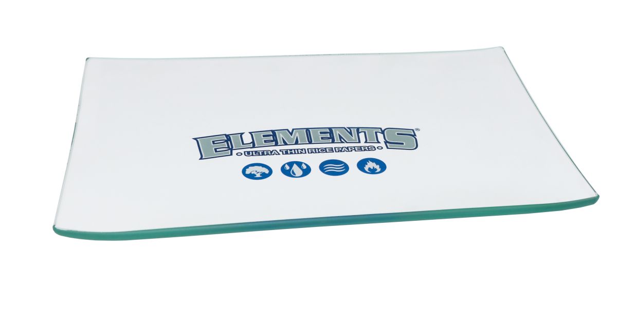 Elements Elements Glass Rolling Tray Medium 25,5x16cm bei www.Tabakring.de kaufen