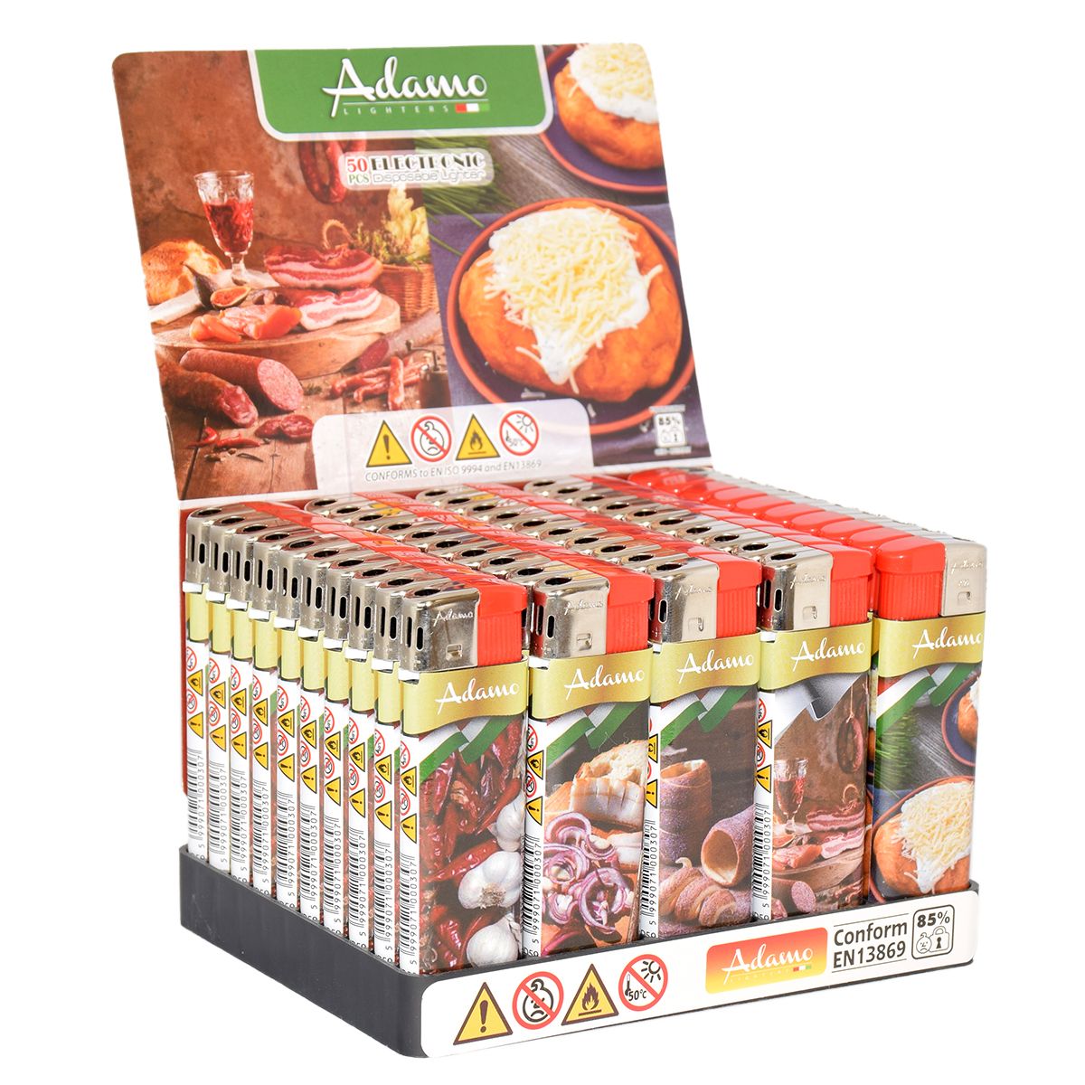 Adamo Adamo Slim Elektronische Feuerzeuge Motiv National Foods bei www.Tabakring.de kaufen