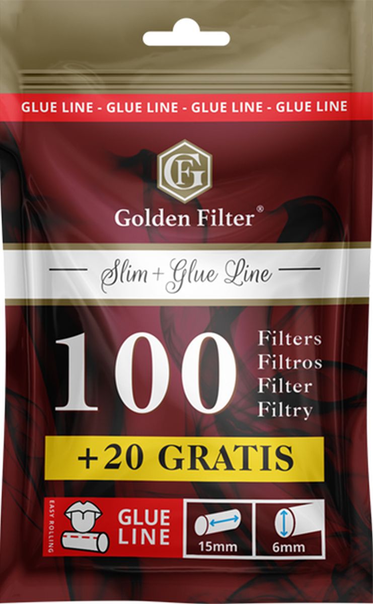 Golden Filter Golden Filter Glue Line Slim 6mm bei www.Tabakring.de kaufen