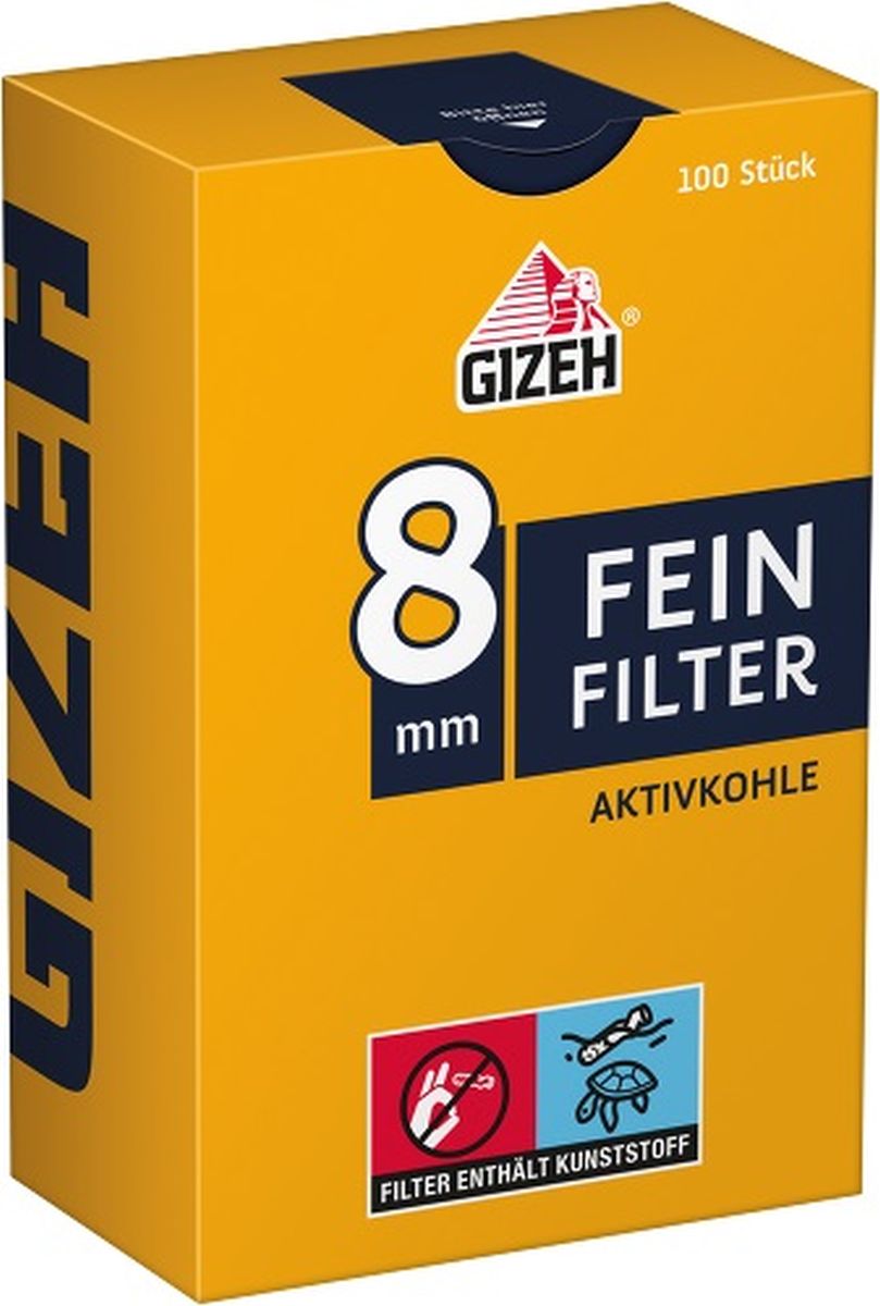Gizeh Gizeh Feinfilter Aktivkohle Kohlefilter 8mm bei www.Tabakring.de kaufen