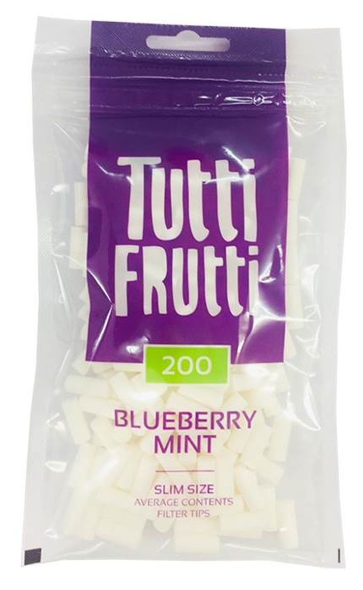 Tutti Frutti Tutti Frutti Blueberry Mint Slim Size Filter 6mm bei www.Tabakring.de kaufen
