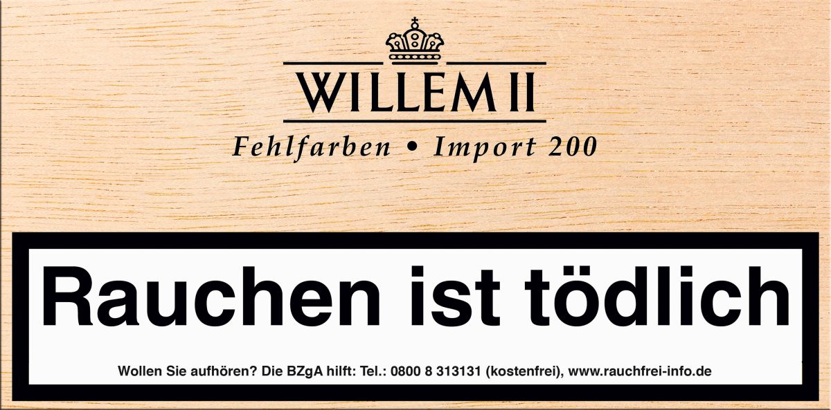 Scandinavian Willem II Fehlfarben Import 200 Sumatra bei www.Tabakring.de kaufen