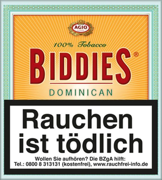 Biddies Zigarillos Agio Dominican 100% (Schachtel á 20 Stück)