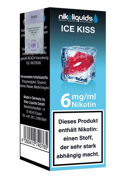 NikoLiquids Ice Kiss Liquid 6mg Nikotin/ml (10 ml)