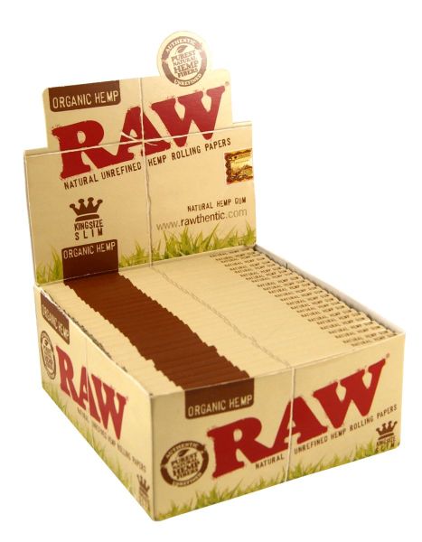 RAW Organic Hemp King Size Papier Slim (50 x 32 Stück)