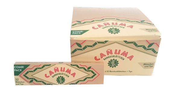Canuma by Rizla Bambusblättchen King Size Slims & Filter Tips (24 x 32 Stück)