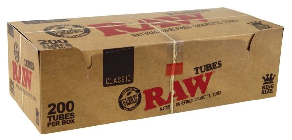 RAW Classic Organic Filterhülsen Zigarettenhülsen (Schachtel á 200 Stück)