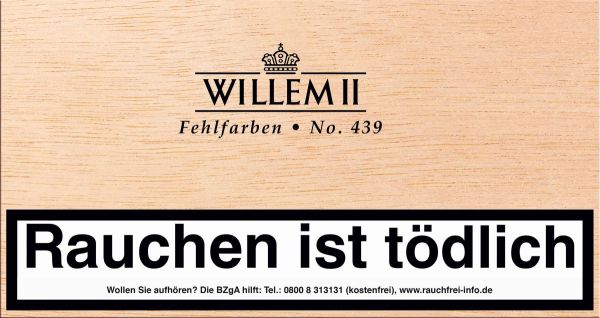 Scandinavian Zigarren Willem II Fehlfarben 439 Sumatra (Schachtel á 100 Stück)