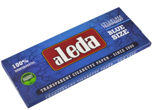 aLeda Extra Slim Blue Size transparentes Papier (110x44mm) (30 x 50 Stück)