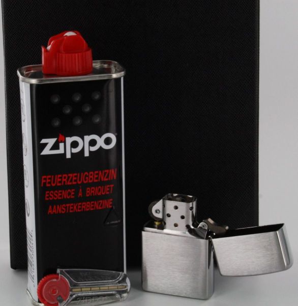 Zippo Original Zippo "Geschenk-Set" chrom gebürstet 