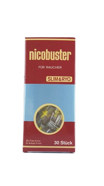 Nicobuster Slim & RYO Zigarettenfilter 6mm (12 x 30 Stück)