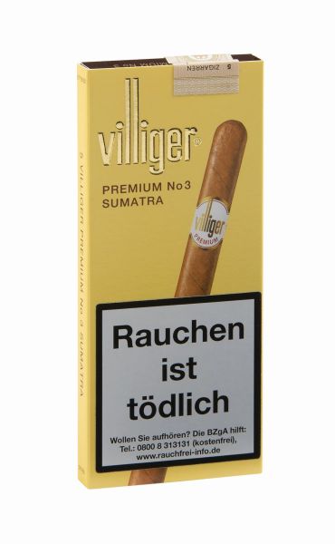 Villiger Zigarillos Premium No. 3 Sumatra (Schachtel á 5 Stück)