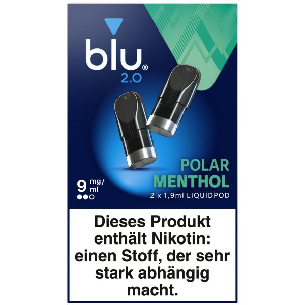 blu 2.0 Liquidpod Polar Menthol 9mg Nikotin 1,9ml (2 Stück)