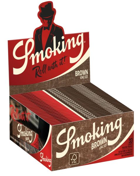 Smoking King Size Zigarettenpapier Brown (50 x 33 Stück)