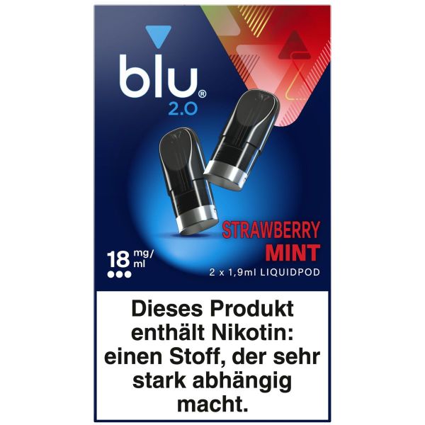 blu 2.0 Liquidpod Strawberry Mint18mg Nikotin 1,9ml (2 Stück)