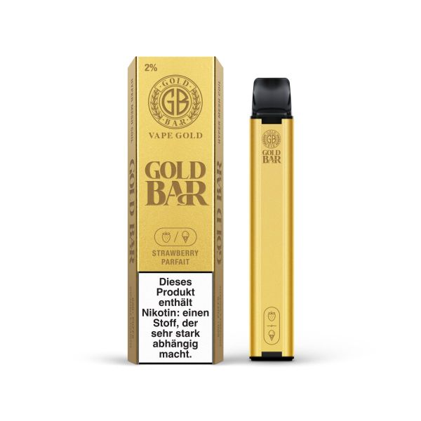 Gold Bar 600 Einweg E-Zigarette Strawberry Parfait 20mg Nikotin/ml (1 Stück)