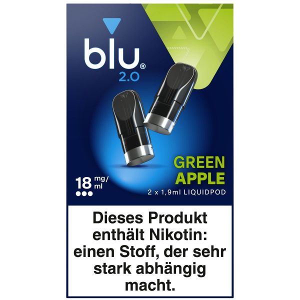 blu 2.0 Liquidpod Green Apple 18mg Nikotin 1,9ml (2 Stück)