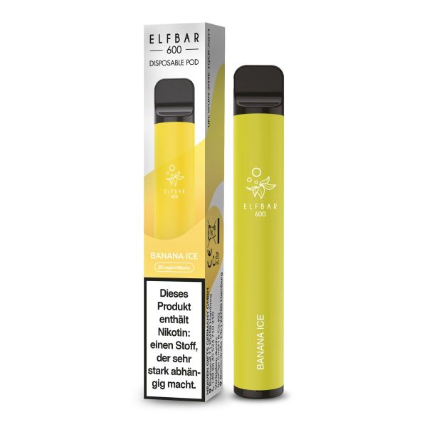 Elf Bar 600 Einweg E-Zigarette Banana Ice 20mg Nikotin/ml (1 Stück)