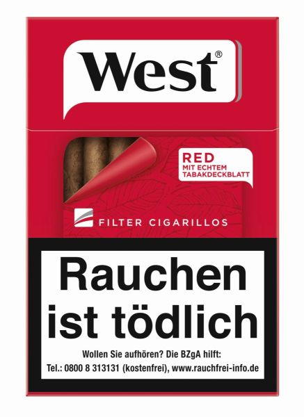 West Zigarillos Red Filter Cigarillos (10x17 Stück)