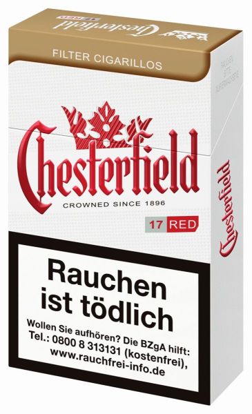 Chesterfield Zigarillos Red King Size Filter Cigarillos (10x17 Stück)