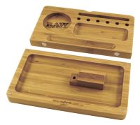RAW Rolling Tray Drehtablett aus Bambus (1 Stück)