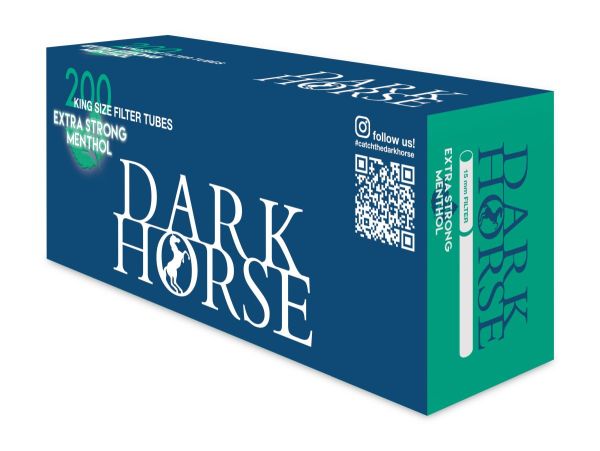 100 Stück-Packung Dark Horse Green Point Menthol CLICK Zigarettenhülsen