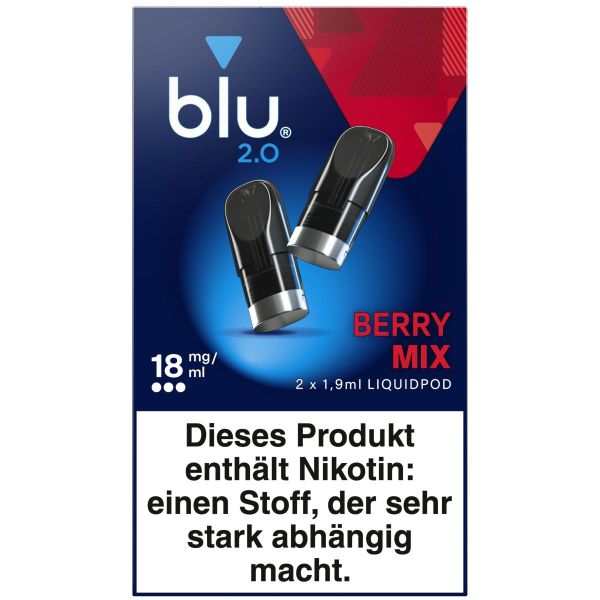 blu 2.0 Liquidpod Berry Mix 18mg Nikotin 1,9ml (2 Stück)