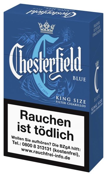 Chesterfield Zigarillos Blue King Size Filter Cigarillos (10x17 Stück) 2,50 € | 25,00 €