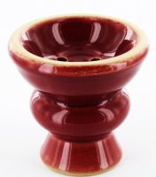 Glasierter Tabaktopf aus Keramik für Wasser Rot (1 )
