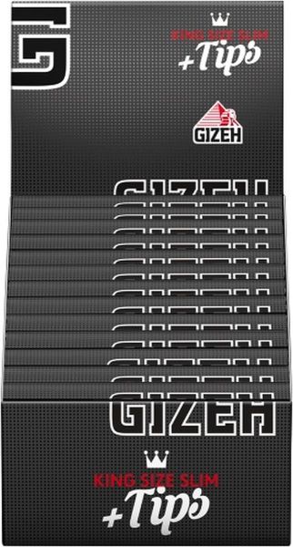 Gizeh Black King Size Slim Zigarettenpapier + Tips (26 x 34 Stück)
