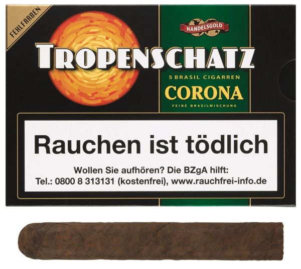 Tropenschatz Zigarren F 824 Brasil Fehlfarben (Schachtel á 5 Stück)
