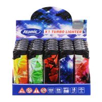 Feuerzeuge Atomic Elektronik Turboflamme X1 Laser Label Design Fireworks (25 x 1 Stk.)