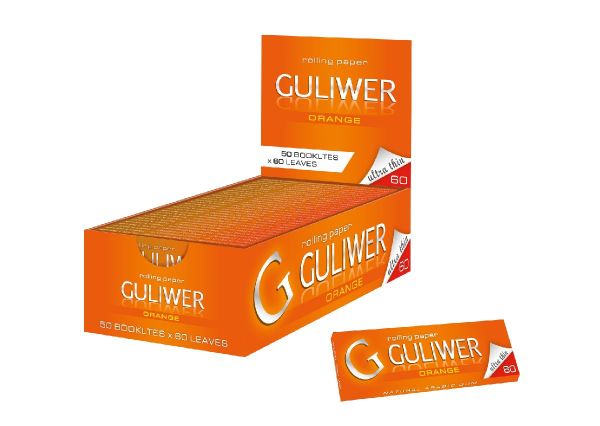 Guliwer Orange Zigarettenpapier kurz (50 x 60 Stück)