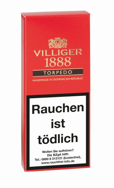 Villiger Zigarren 1888 Torpedo (Schachtel á 3 Stück)