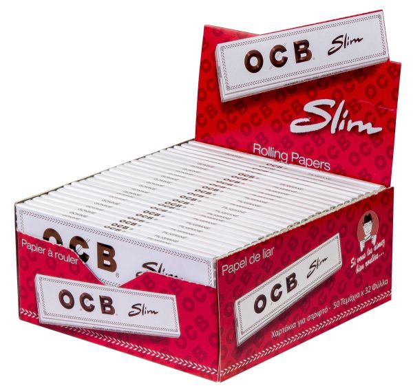 OCB Weiß Long Slim Papier (50 x 32 Stück)